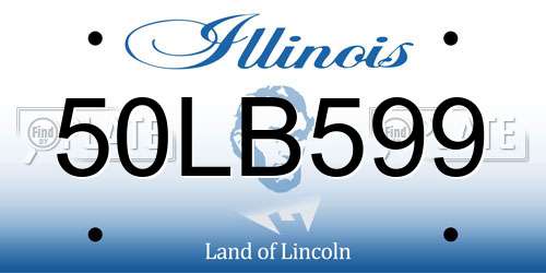 50LB599 Illinois License Plate