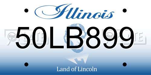 50LB899 Illinois License Plate