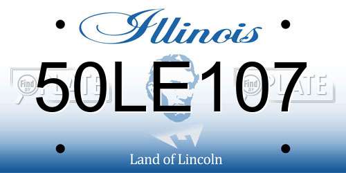 50LE107 Illinois License Plate