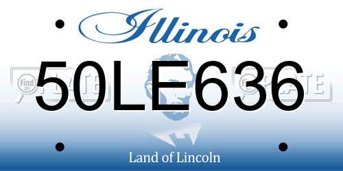 50LE636 Illinois License Plate
