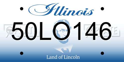 50LO146 Illinois License Plate