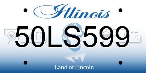 50LS599 Illinois License Plate