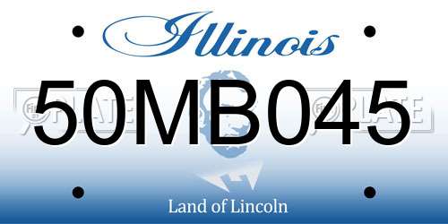 50MB045 Illinois License Plate