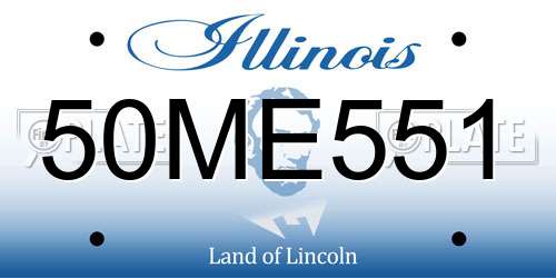 50ME551 Illinois License Plate