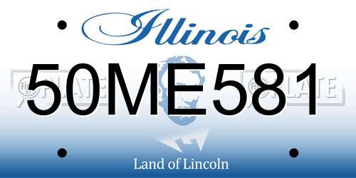 50ME581 Illinois License Plate