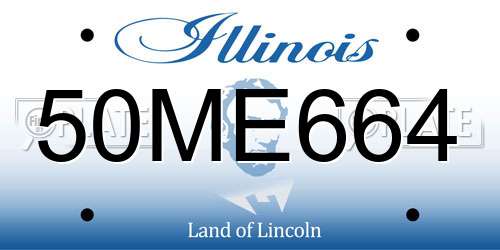 50ME664 Illinois License Plate
