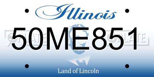 50ME851 Illinois License Plate