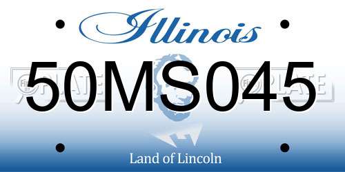 50MS045 Illinois License Plate