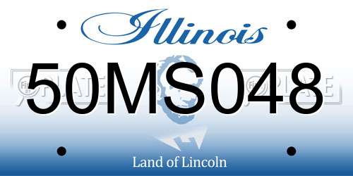 50MS048 Illinois License Plate