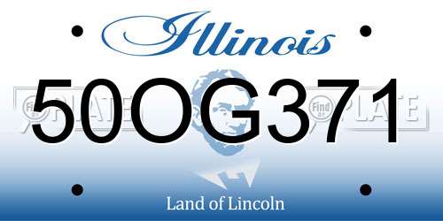 50OG371 Illinois License Plate