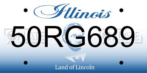 50RG689 Illinois License Plate