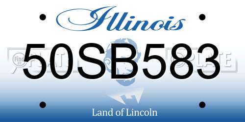 50SB583 Illinois License Plate