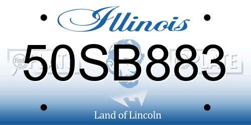 50SB883 Illinois License Plate