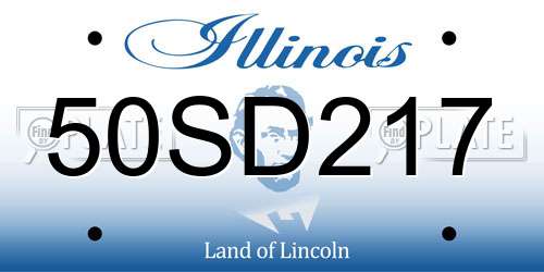 50SD217 Illinois License Plate