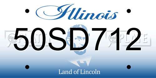50SD712 Illinois License Plate