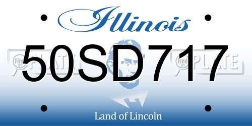 50SD717 Illinois License Plate