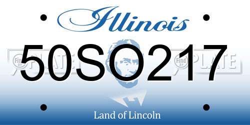 50SO217 Illinois License Plate