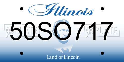 50SO717 Illinois License Plate