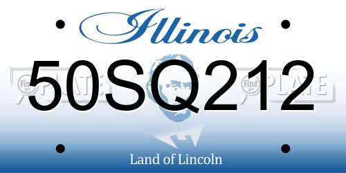 50SQ212 Illinois License Plate