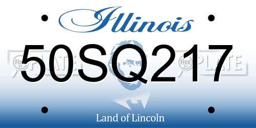50SQ217 Illinois License Plate