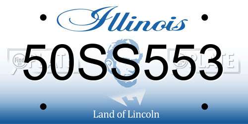 50SS553 Illinois License Plate
