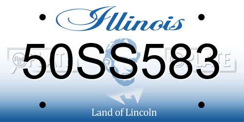 50SS583 Illinois License Plate