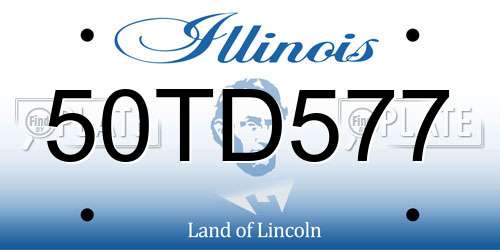 50TD577 Illinois License Plate