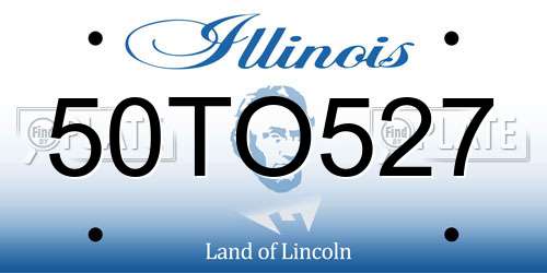 50TO527 Illinois License Plate