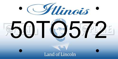 50TO572 Illinois License Plate