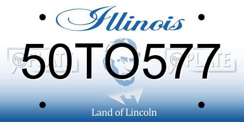 50TO577 Illinois License Plate