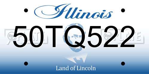 50TQ522 Illinois License Plate