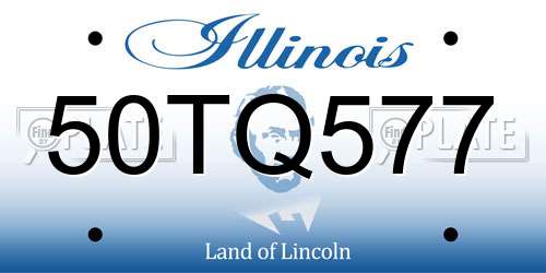 50TQ577 Illinois License Plate