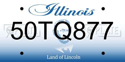 50TQ877 Illinois License Plate