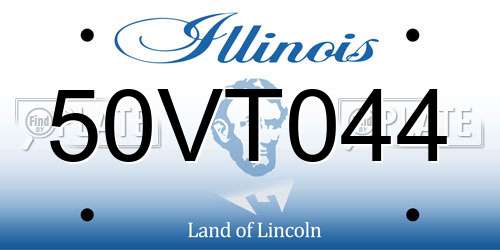 50VT044 Illinois License Plate