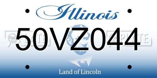 50VZ044 Illinois License Plate