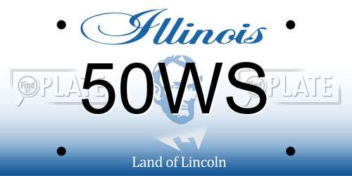 50WS Illinois License Plate