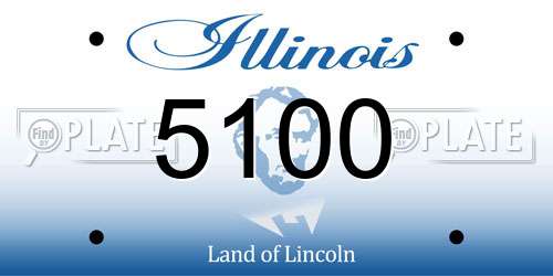 5100 Illinois License Plate