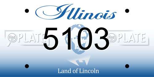 5103 Illinois License Plate