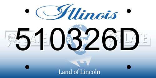 510326D Illinois License Plate