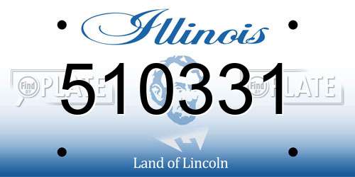 510331 Illinois License Plate