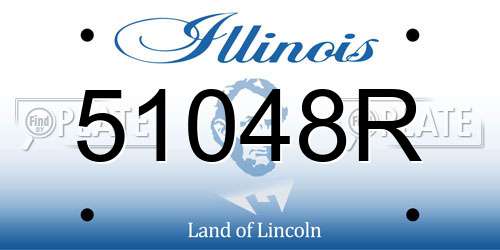 51048R Illinois License Plate