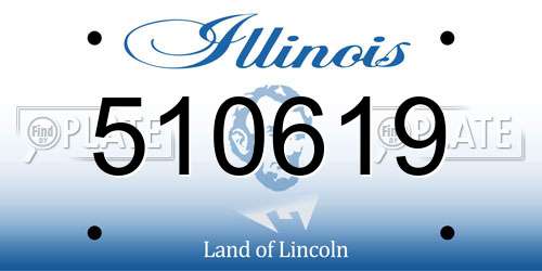 510619 Illinois License Plate