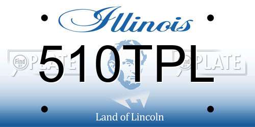 510TPL Illinois License Plate