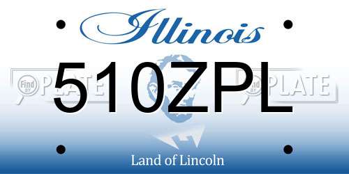 510ZPL Illinois License Plate