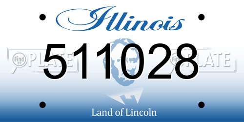 511028 Illinois License Plate