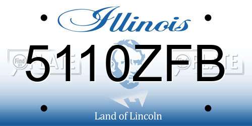 5110ZFB Illinois License Plate