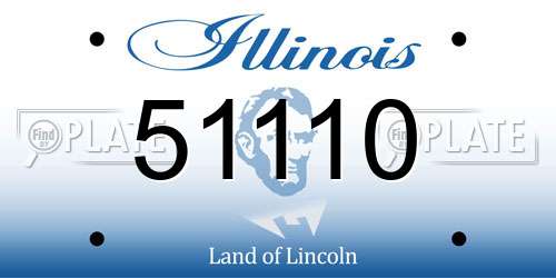 51110 Illinois License Plate