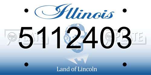 5112403 Illinois License Plate