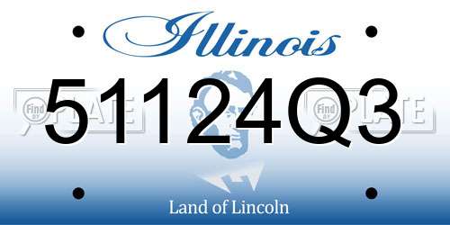 51124Q3 Illinois License Plate