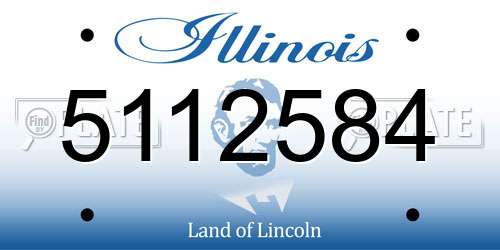 5112584 Illinois License Plate